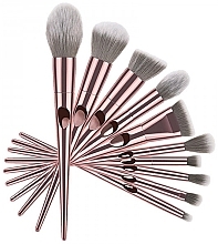 Fragrances, Perfumes, Cosmetics Professional Makeup Brush Set, 10 pcs, rose gold - Deni Carte