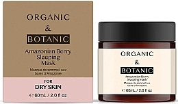 Fragrances, Perfumes, Cosmetics Sleeping Mask for Dry Skin - Organic & Botanic Amazonian Berry Sleeping Mask