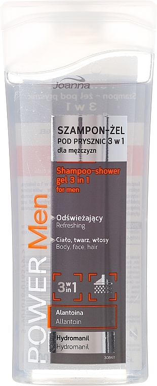 Shampoo-Shower Gel 3in1 - Joanna Power Men Shampoo&ShowerGel — photo N1