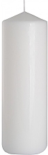 Cylindrical Candle 80x250 mm, white - Bispol — photo N1