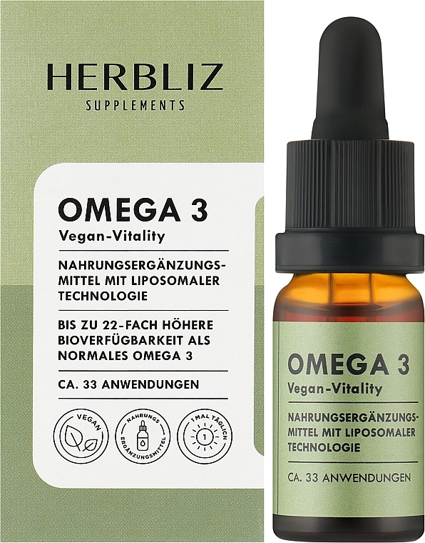 Dietary Supplement in Drops - Herbliz Omega 3 Vegan — photo N2