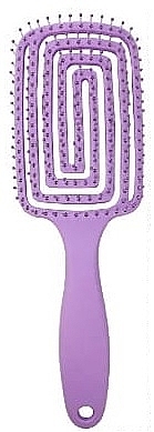 Rectangular Hair Brush, purple - Deni Carte — photo N1