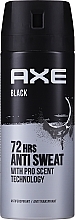 Fragrances, Perfumes, Cosmetics Antiperspirant Spray - Axe Black 48H Dry Protection