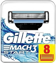 Replacement Shaving Cassettes, 8 pcs - Gillette Mach3 Start — photo N2