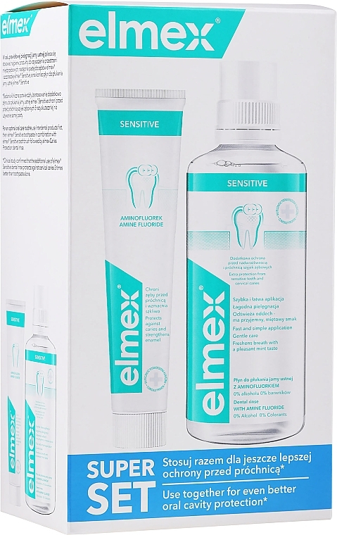 Set - Elmex Sensitive Set (water/400ml + toothpaste/75ml) — photo N2