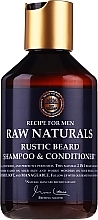 Fragrances, Perfumes, Cosmetics Beard Shampoo and Conditioner - Recipe For Men RAW Naturals Rustic Beard Shampoo & Conditioner