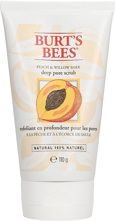 Face Scrub - Burt's Bees Peach & Willow Bark Deep Pore Scrub — photo N1