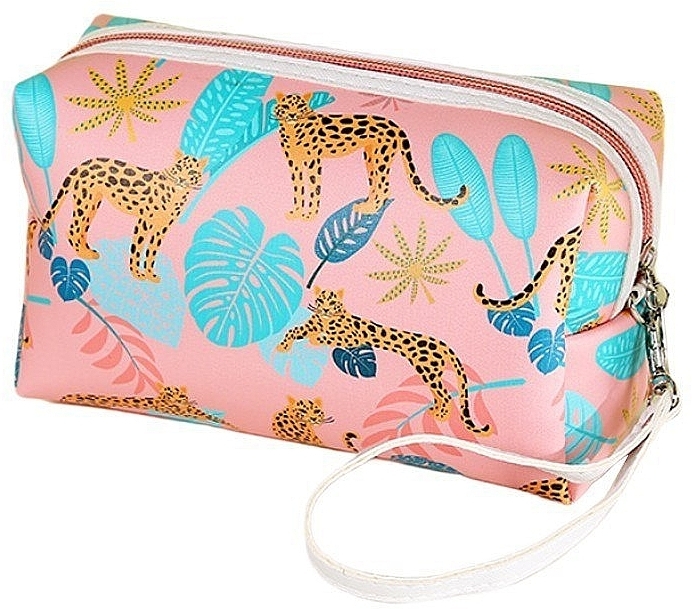 Makeup Bag 'Safari', rectangular, pink - Ecarla — photo N1