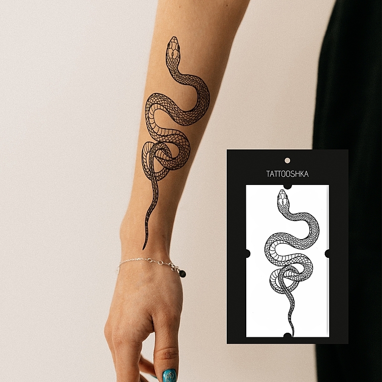 Temporary Tattoo "Snake 20 cm" - Tattooshka — photo N4