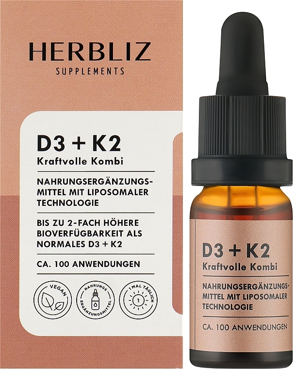 Dietary Supplement in Drops - Herbliz D3+K2 — photo N4