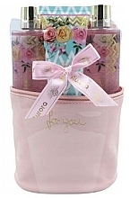 Fragrances, Perfumes, Cosmetics Hair & Body Set in Cosmetic Bag 'Flower Garden' - Aurora Flower Garden (sh/gel/200ml + shmp/200ml + b/lot/100 + bag)