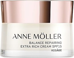 Fragrances, Perfumes, Cosmetics Facial Cream for Dry Skin - Anne Moller Rosage Balance Repairing Extra Rich Cream Spf15