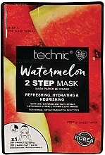 Fragrances, Perfumes, Cosmetics Watermelon Sheet Mask - Technic Cosmetics Watermelon 2 Step Face Mask