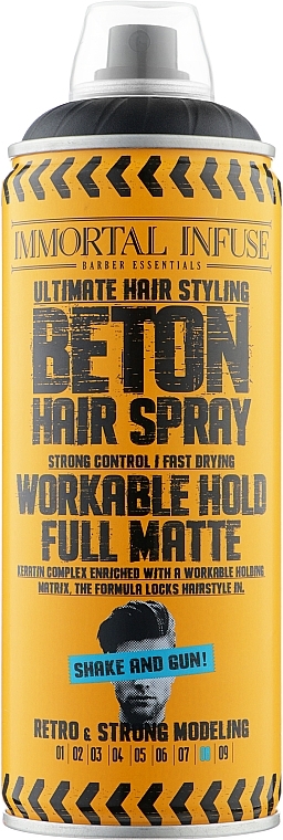 Hair Styling Spray 'Fully Matte' - Immortal Infuse Beton Hair Spray Full Matte — photo N1