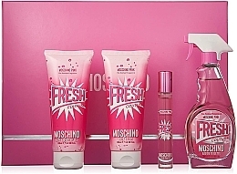 Fragrances, Perfumes, Cosmetics Moschino Pink Fresh Couture - Set (edt/100ml + edt/10ml + b/lot/100ml + sh/gel/100ml) 