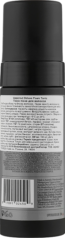 Hair Tonic Foam - Uppercut Deluxe Foam Tonic — photo N2