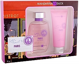 Fragrances, Perfumes, Cosmetics Mandarina Duck Let's Travel To Paris For Women - Set (edt/100ml + sh/gel/100ml)