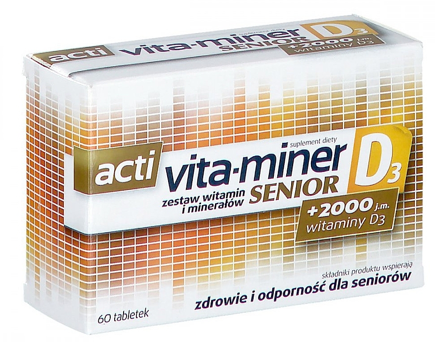 Dietary Supplement - Aflofarm Acti Vita-Miner Senior D3 Suplement Diety — photo N1