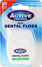Dental Floss with Mint Scent - Beauty Formulas Active Oral Care Dental Floss Mint Waxed 100m — photo N1