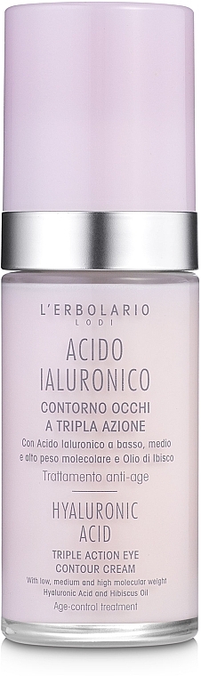 Eye Cream with Hyaluronic Acid - L'Erbolario Acido Ialuronico Contorno occhi  — photo N2