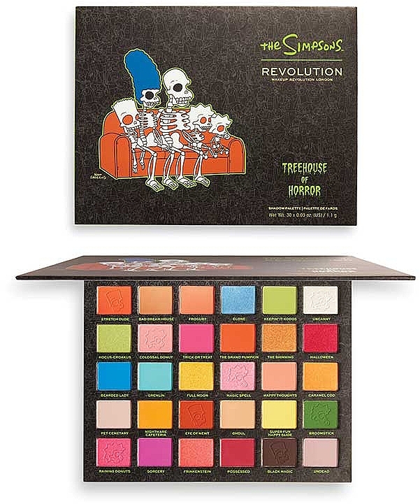 Eyeshadow Palette - Makeup Revolution The Simpsons Treehouse of Horror Eyeshadow Palette Spooktacular — photo N1