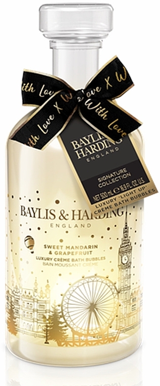 Sweet Mandarin & Grapefruit Bath Foam - Baylis & Harding Sweet Mandarin & Grapefruit Luxury Lit Bath Bubbles Decanter Gift — photo N1