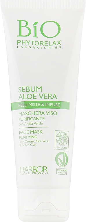 Face Mask - Phytorelax Laboratories Bio Phytorelax Sebum Aloe Vera Face Mask — photo N2