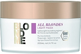 Fragrances, Perfumes, Cosmetics Fime & Normal Hair Mask - Schwarzkopf Professional Blondme All Blondes Light Mask