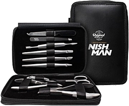 Fragrances, Perfumes, Cosmetics Manicure Set, 10 products - Nishman Manicure Set Silver