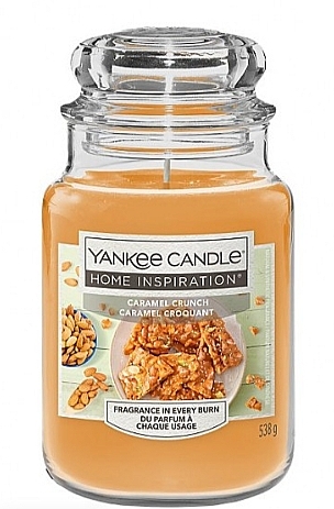 Scented Candle in Jar - Yankee Candle Home Inspiration Caramel Crunch — photo N1