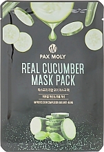 Fragrances, Perfumes, Cosmetics Sheet Mask with Cucumber Extract - Pax Moly Real Cucumber Mask Pack