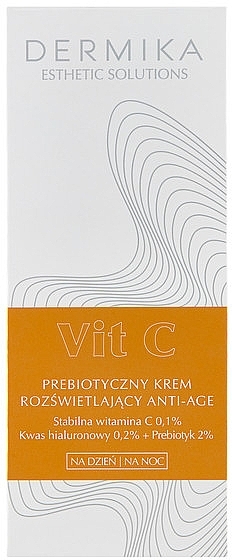 Brightening Cream with Prebiotics - Dermika Esthetic Solutions Vit C — photo N2