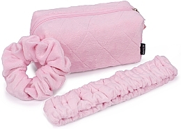 Fragrances, Perfumes, Cosmetics Beauty Accessory Set - MAKEUP Beauty Set Cosmetic Bag, Headband, Scrunchy Pink