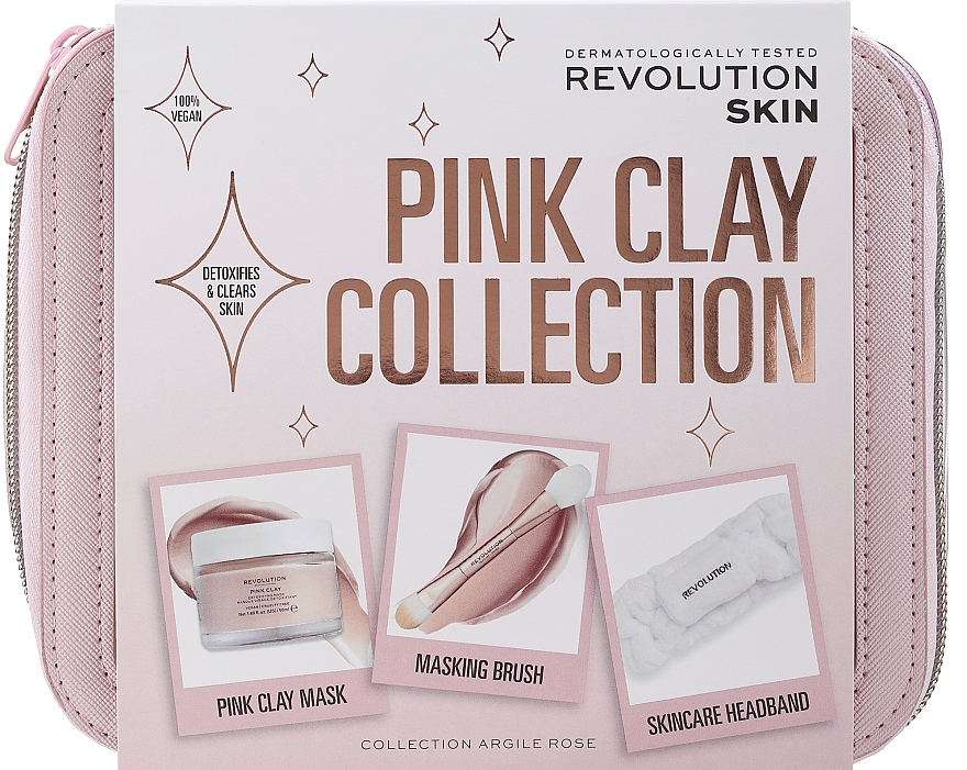 Set - Makeup Revolution Skincare The Pink Clay Collection Skincare Gift Set — photo N1