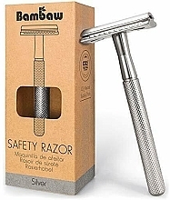 Fragrances, Perfumes, Cosmetics Safety Razor with Replaceable Blade, silver - Bambaw Safety Razor