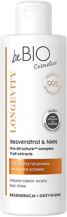 Restoration & Nourishment Conditioner - BeBio Longevity Natural Castor Acetic Hair Rinse — photo N1