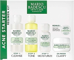 Fragrances, Perfumes, Cosmetics Set - Mario Badescu Acne Starter Kit (cr/29 g + gel/59 ml + mask/14g + lot/5 ml)