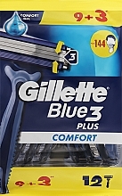 Disposable Shaving Razor Set, 12 pcs - Gillette Blue 3 Comfort — photo N1