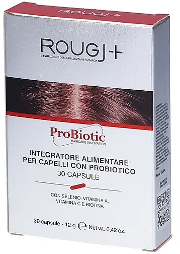 Anti Hair Loss Probiotic Supplement, in capsules - Rougj+ ProBiotic Integratore Anticaduta Probiotic in Capsule — photo N1