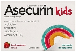 Fragrances, Perfumes, Cosmetics Strawberry-flavored dietary supplement - Aflofarm Asecurin Kids