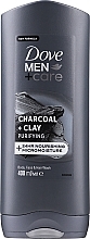 Shower Gel - Dove Men+Care Elements Charcoal+Clay Micro Moisture Body And Face Wash — photo N1