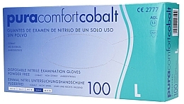 Fragrances, Perfumes, Cosmetics Disposable Nitrile Gloves, cobalt, size L, 100 pcs - Ampri Pura Comfort