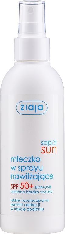 Body Milk-Spray - Ziaja Sopot Sun Body Spray SPF 50 — photo N1