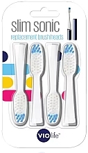 Toothbrush Heads, 4 pcs. - Violife Slimsonic — photo N2