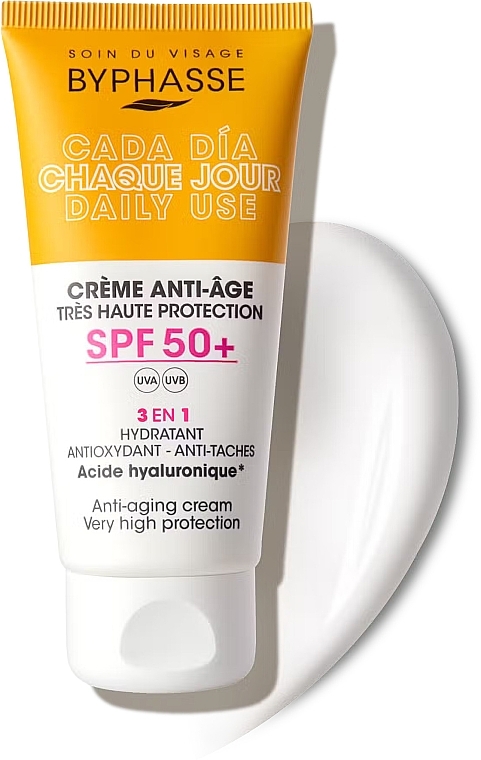 アンチエイジングフェイスクリーム - Byphasse Daily Use 3-in-1 Anti-Aging Face Cream SPF50 — photo N1