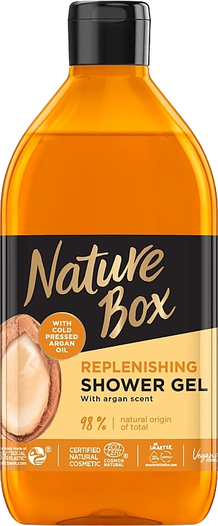 Argan Oil Shower Gel - Nature Box Nourishment Shower Gel With Cold Pressed Argan Oil — photo N1