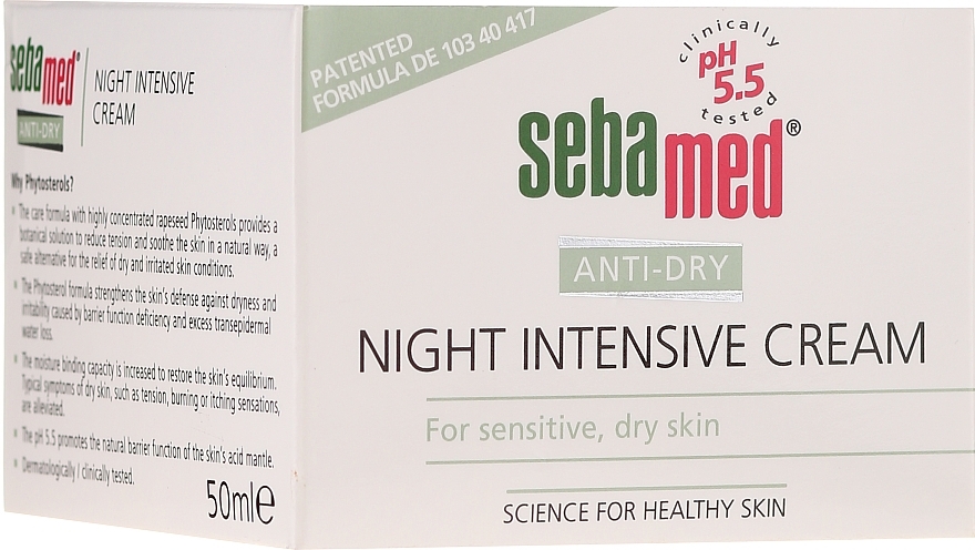 Moisturizing & Protective Night Cream - Sebamed Anti Dry Night Defence Cream — photo N2