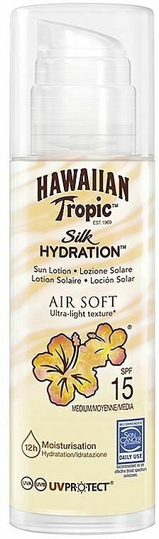 Sun Lotion for Body - Hawaiian Tropic Silk Air Soft Sun Lotion SPF 15 — photo N1