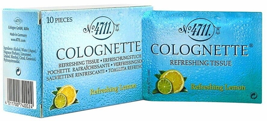 Maurer & Wirtz 4711 Remix Cologne Fresh Lemon - Perfumed Wipe — photo N3