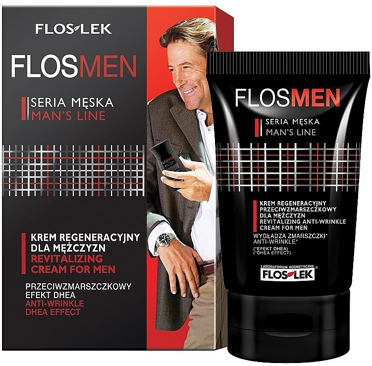 Men Revitalizing Anti-Wrinkle Cream - Floslek Flosmen Revitalizing Anti-Wrinkle Cream For Men — photo N1